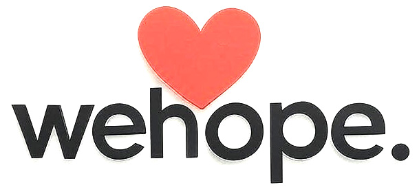 We Hope logo - Support war victims and stand against war